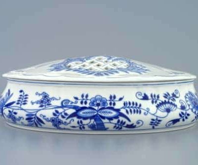 Cibulák – Bonboniéra oválna 29 cm – originál cibuľový porcelán 1. akosť