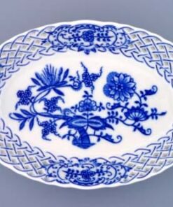 Cibulák – Košík prelamovaný 18.5 cm – originál cibuľový porcelán 1. akosť