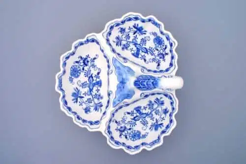 Cibulák – Kabaret trojdielny 30 cm – originál cibuľový porcelán 1. akosť
