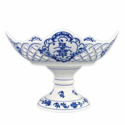 Cibulák – Misa 5-hranná na nohe 24 cm – originál cibuľový porcelán 1. akosť