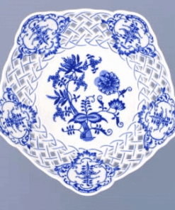 Cibulák – Misa 5-hranná na nohe 24 cm – originál cibuľový porcelán 1. akosť