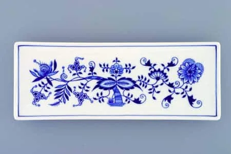 Cibulák – Miska na ryby 10,4 x 27,5 cm – originálny cibuľový porcelán 1. akosť