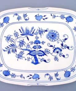 Cibulák – Podnos 4-hranný 48 x 33 cm – originál cibuľový porcelán 1. akosť
