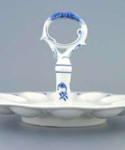 Cibulák – Podnos na vajíčka s rukoväťou – originálny cibuľový porcelán 1. akosť