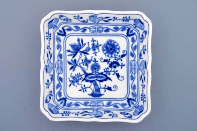 Cibulák – Misa šalátová 4-hranná 21 cm – originálny cibuľový porcelán 1. akosť