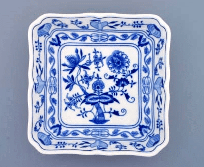 Cibulák – Misa šalátová 4-hranná 24 cm – originálny cibuľový porcelán 1. akosť