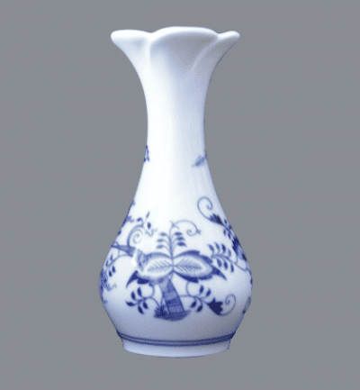 Cibulák – Váza kytka 16,5 cm – originál cibuľový porcelán 1. akosť