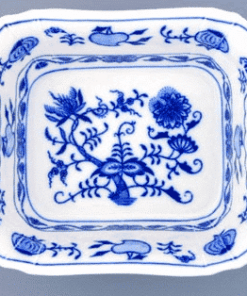 Cibulák – Misa 4-hranná s prelamovanými uškami 19 cm – originál cibuľový porcelán 1. akosť