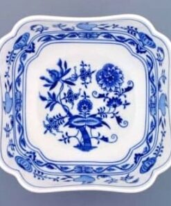 Cibulák – Misa šalátová 4-hranná vysoká 21 cm – originál cibuľový porcelán I. akosť
