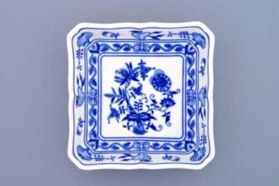 Cibulák – Misa šalátová 4-hranná 18 cm – originálny cibuľový porcelán I. akosť