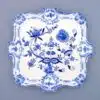 Cibulák – Podnos reliéfny s uškami 35 x 35 cm – originálny cibuľový porcelán 1. akosť