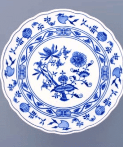 Cibulák – Tanier tortový na nohe 31 cm – originál cibuľový porcelán 1. akosť