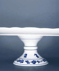 Cibulák – Tanier tortový na nohe 31 cm – originál cibuľový porcelán 1. akosť