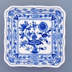 Cibulák – Misa šalátová 4-hranná 21 cm – originálny cibuľový porcelán 1. akosť