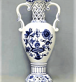 Cibulák – Váza prelamovaná 30 cm – originál cibuľový porcelán 1. akosť