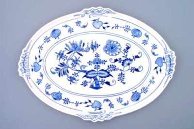 Cibulák – Podnos oválny 42 x 31 cm – originál cibuľový porcelán 1. akosť