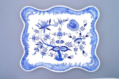 Cibulák – Podnos ozdobný 45,5 x 37 cm – originál cibuľový porcelán 1. akosť
