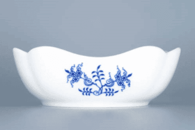 Cibulák – Misa šalátová 4-hranná vysoká 15 cm – originálny cibuľový porcelán I. akosť