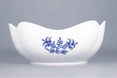 Cibulák – Misa šalátová 4-hranná vysoká 24 cm – originálny cibuľový porcelán 1. akosť