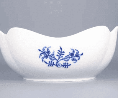 Cibulák – Misa šalátová 4-hranná vysoká 24 cm – originálny cibuľový porcelán 1. akosť