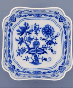 Cibulák – Misa šalátová 4-hranná vysoká 18 cm – originálny cibuľový porcelán 1. akosť