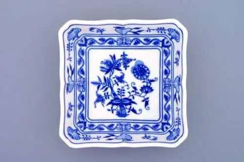 Cibulák – Misa šalátová 4-hranná 15 cm – originálny cibuľový porcelán 1. akosť