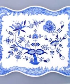 Cibulák – Podnos ozdobný 45,5 x 37 cm – originál cibuľový porcelán 1. akosť