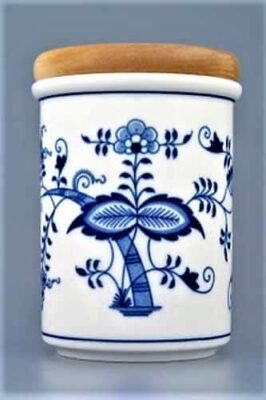 Cibulák – Dóza s dreveným uzáverom 0,5l – originálny cibuľový porcelán 1. akosť