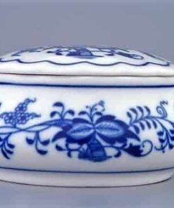 Cibulák – Dóza okrúhla – šperkovnica 9 cm – originál cibuľový porcelán 1. akosť