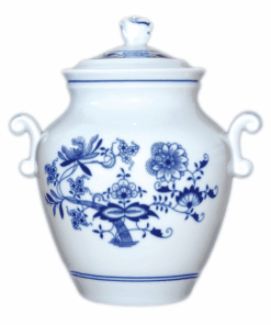 Cibulák – Dóza na masť 1,2 l „sadleňák“ – originál cibuľový porcelán 1. akosť