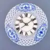 Cibulák – Hodiny prelamované 24 cm – originálny cibuľový porcelán 1. akosť