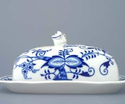 Cibulák – Dóza na maslo 19 x 15 cm – originálny cibuľový porcelán 1. akosť