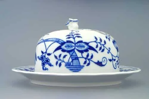 Cibulák – Dóza na syr 13 cm/19 cm – originálny cibuľový porcelán 1. akosť