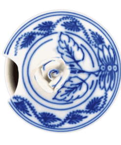 Cibulák – Dóza na horčicu 0,1 l viečko s výrezom na lyžičku – originál cibuľový porcelán 1. akosť