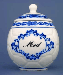 Cibulák – Hrnček na med s viečkom 0,4 l – originál cibuľový porcelán 1. akosť