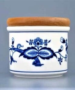 Cibulák – Dóza s dreveným uzáverom 0,30l – originálny cibuľový porcelán 1. akosť