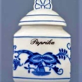 Cibulák – Korenička s viečkom + nápis – originálny cibuľový porcelán 1. akosť