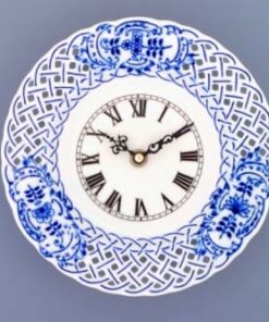 Cibulák – Hodiny prelamované 18 cm – originálny cibuľový porcelán 1. akosť