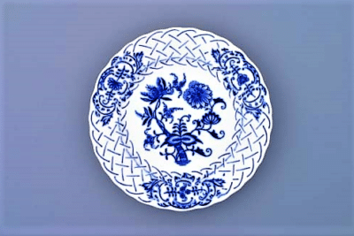 Cibulák – Tanier reliéfny 27 cm – originál cibuľový porcelán 1. akosť