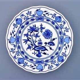 Cibulák – Tanier plytký 21 cm – originál cibuľový porcelán 1. akosť