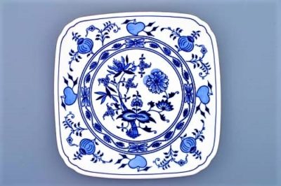 Cibulák – Tanier štvorhranný 29 cm – originálny cibuľový porcelán 1. akosť