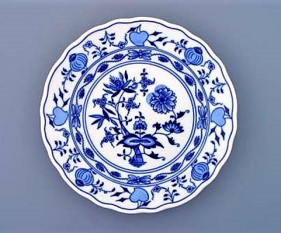 Cibulák – Tanier plytký 21 cm – originál cibuľový porcelán 1. akosť