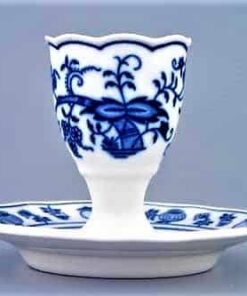 Cibulák – Kalíšok na vajcia s podstavcom 7.5 cm – originálny cibuľový porcelán 1. akosť