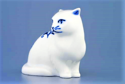 Cibulák – Mačka 8 cm – originál cibuľový porcelán 1. akosť