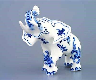 Cibulák – Slon reklamný – veľký 18 cm – originál cibuľový porcelán 1. akosť