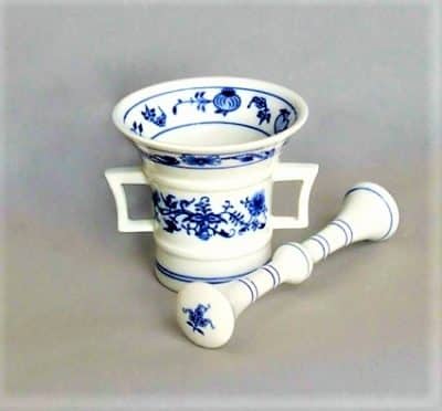 Cibulák – Mažiar s tĺčikom 10,8 cm – originál cibuľový porcelán 1. akosť