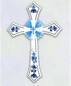 Cibulák – Svätý kríž 30,6 x 21,3 cm – originál cibuľový porcelán 1. akosť