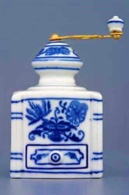 Cibulák – Miniatúrka – mlynček na kávu – originál cibuľový porcelán 1. akosť