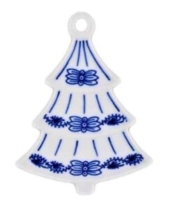 Cibulák – Vianočná ozdoba – stromček 8,5 cm – originál cibuľový porcelán 1. akosť