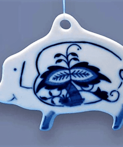 Cibulák – Prasiatko – vianočná ozdoba – Originál cibuľový porcelán 1. akosť